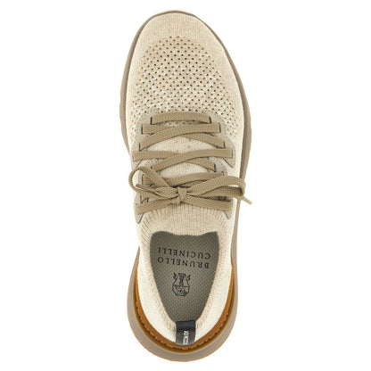 Brunello Cucinelli Beige Cotton Low Top Sneakers