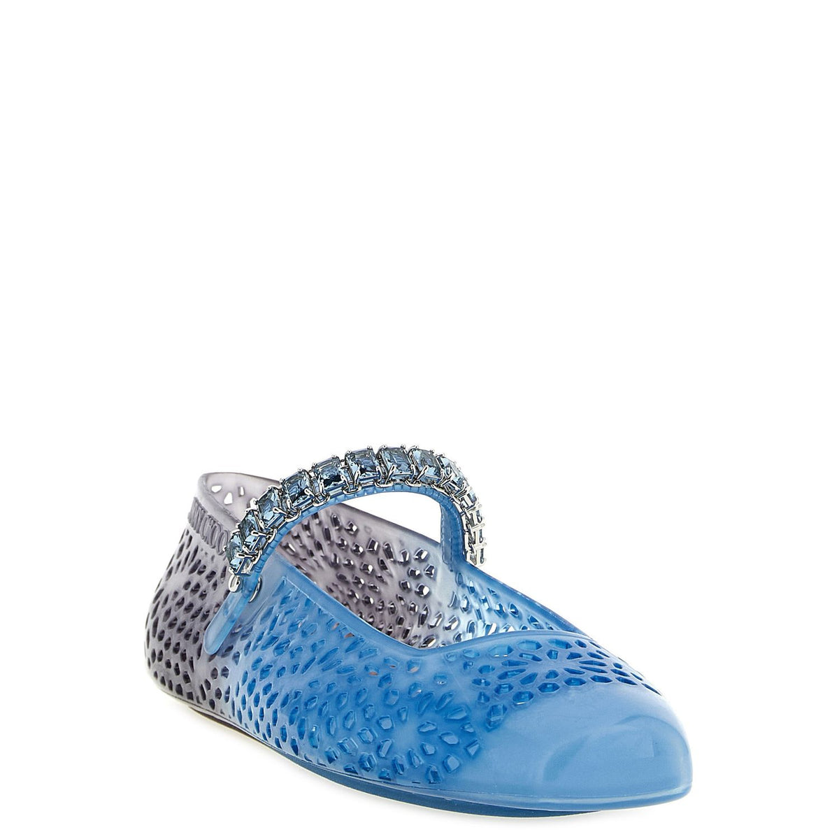 Jimmy Choo Blue Plastic Ballet Flats