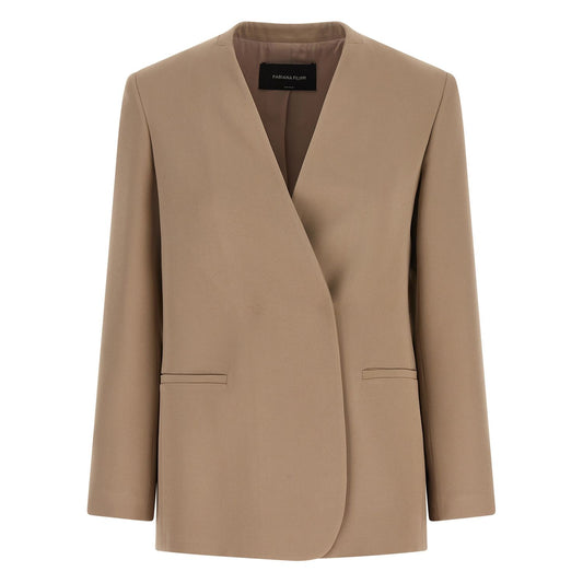 Fabiana Filippi Beige Acetate Blazer