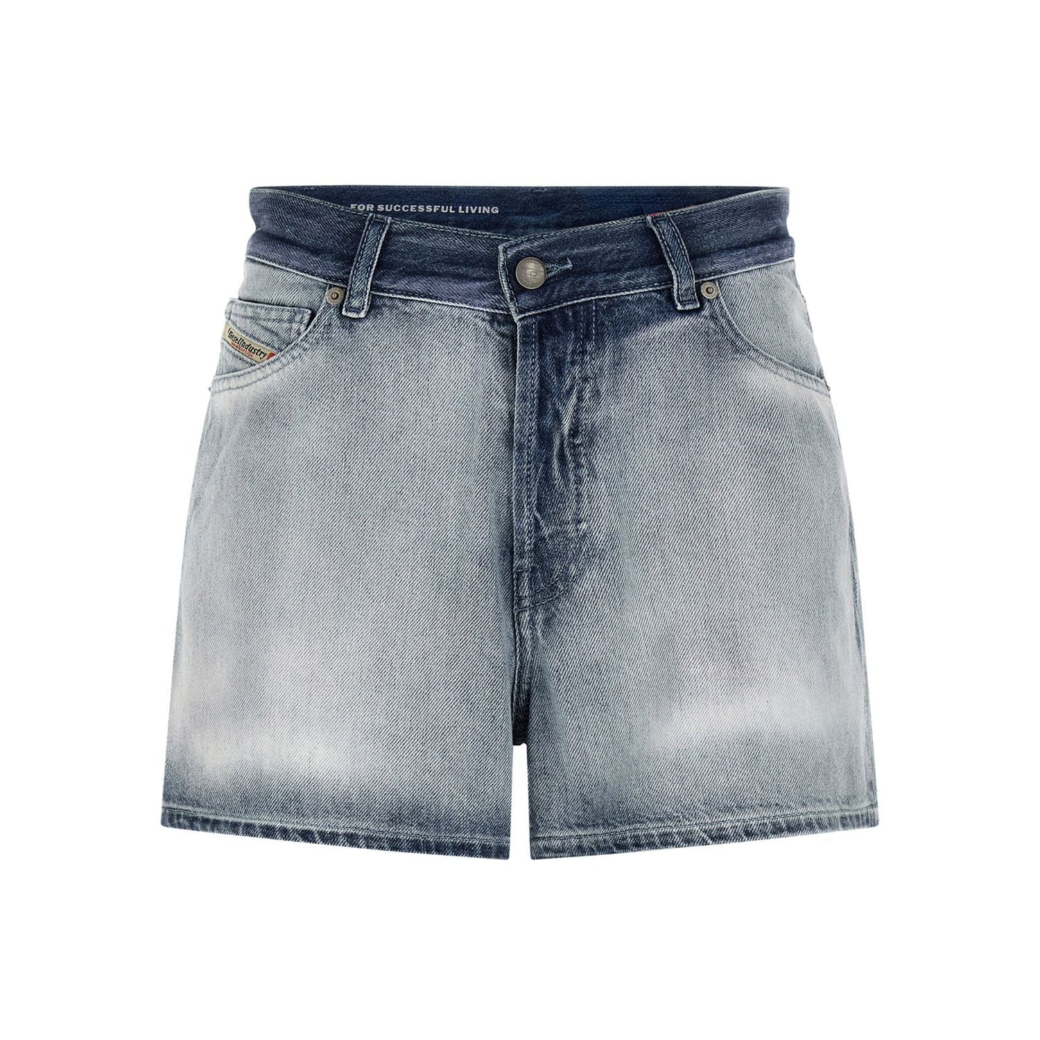 Diesel Blue Cotton Bermuda Shorts