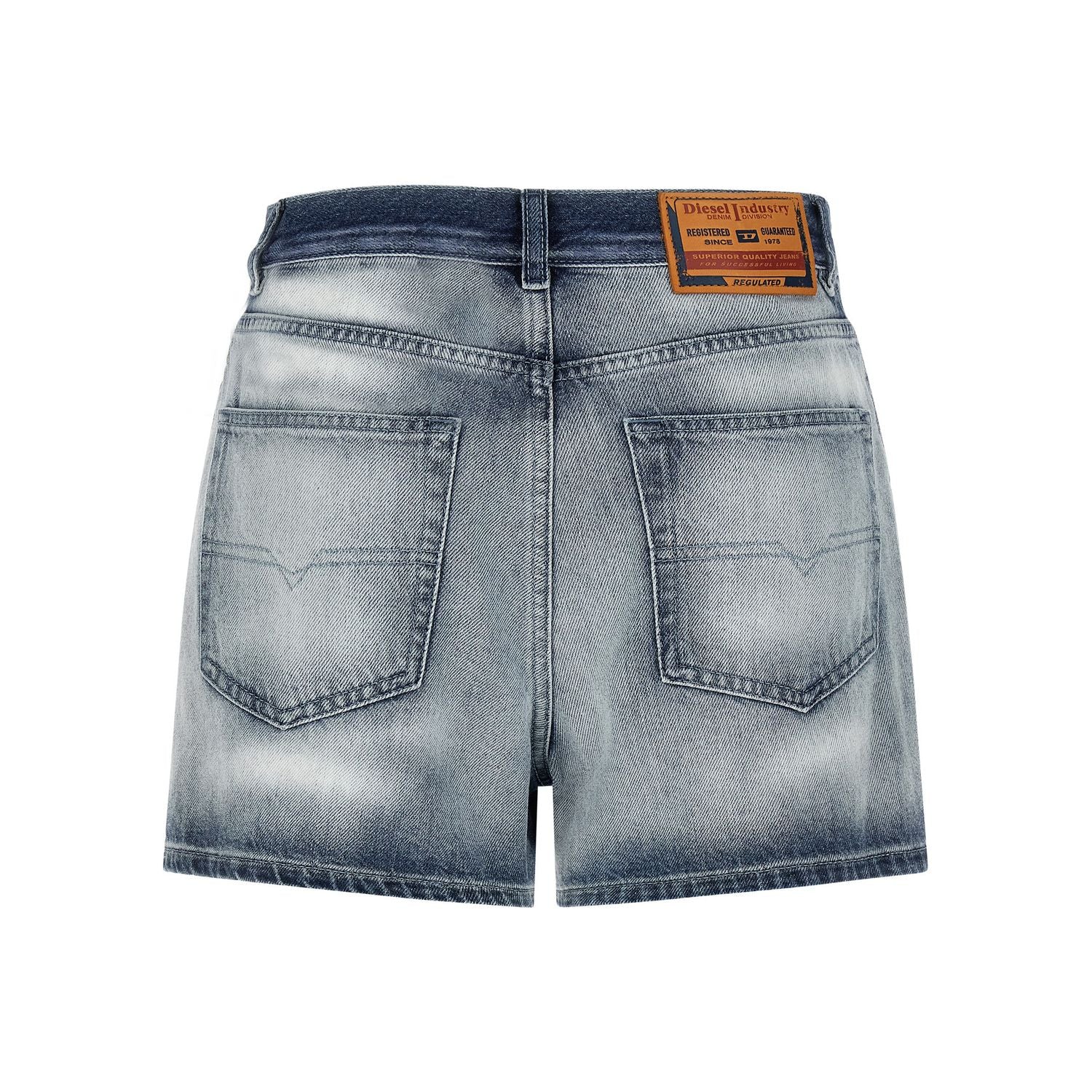 Diesel Blue Cotton Bermuda Shorts