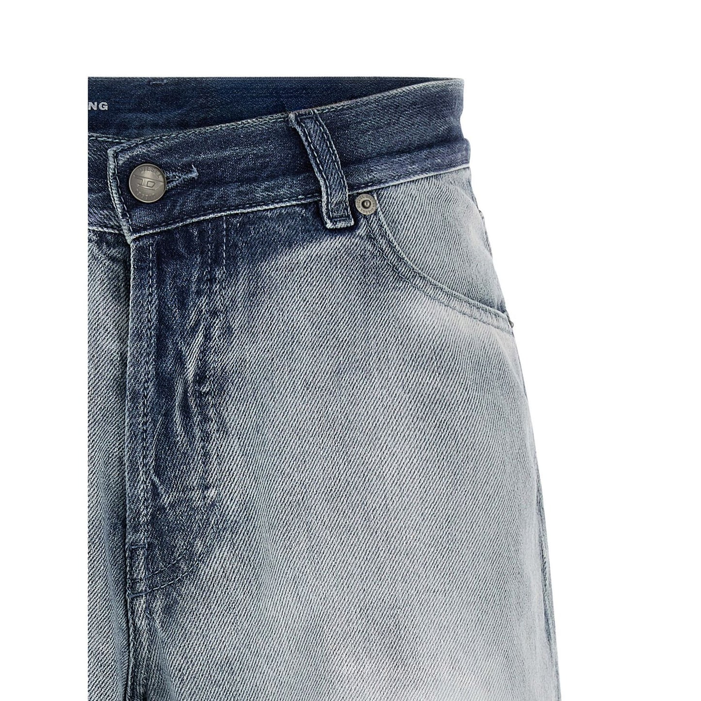 Diesel Blue Cotton Bermuda Shorts