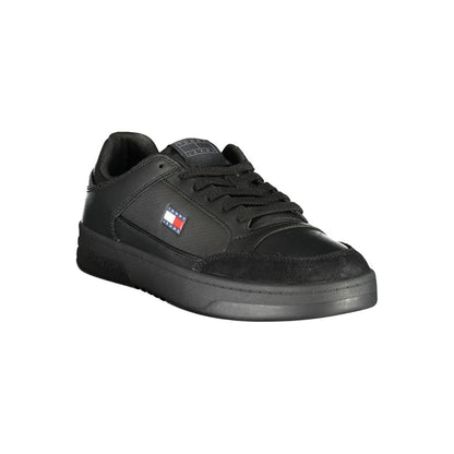 Tommy Hilfiger Black Polyurethane Men's Sneaker