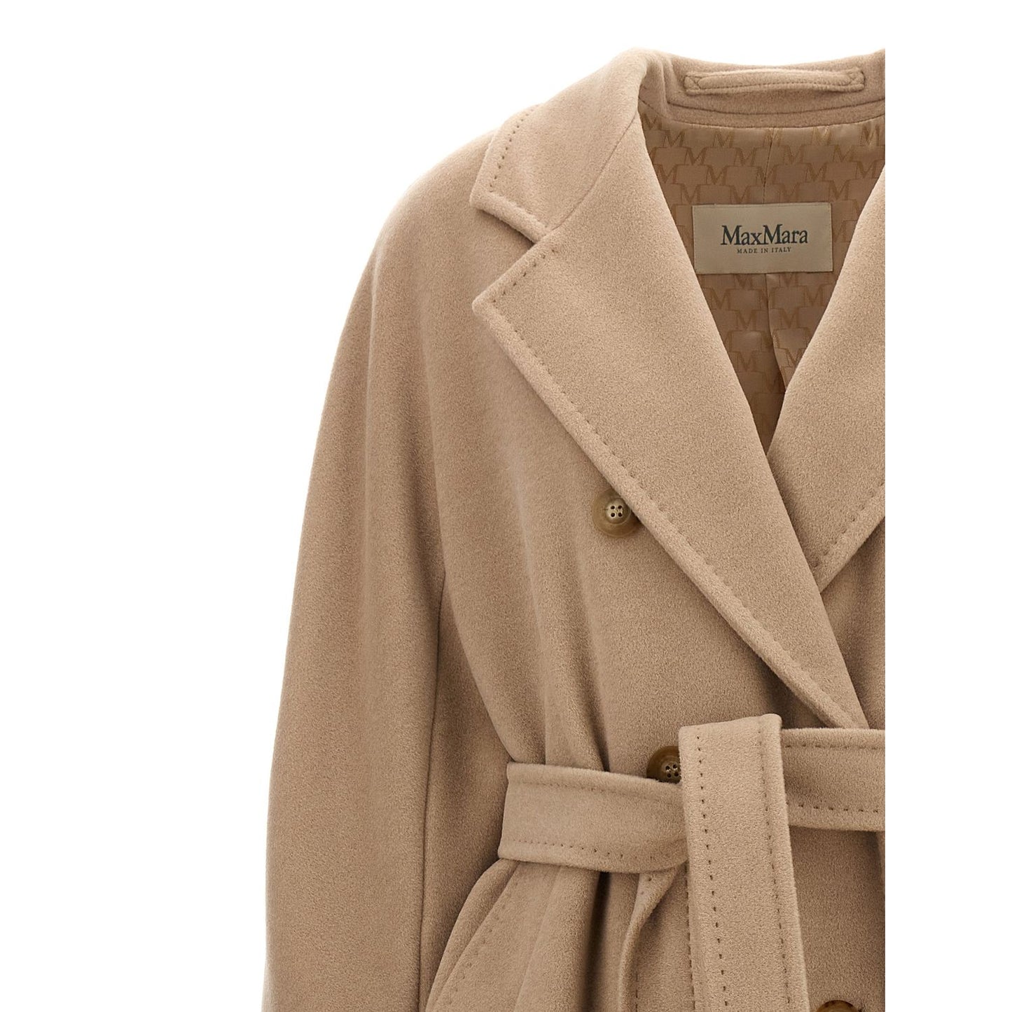 Max Mara Beige Virgin Wool Coat