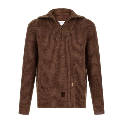 Maison Margiela Brown Linen Cardigan
