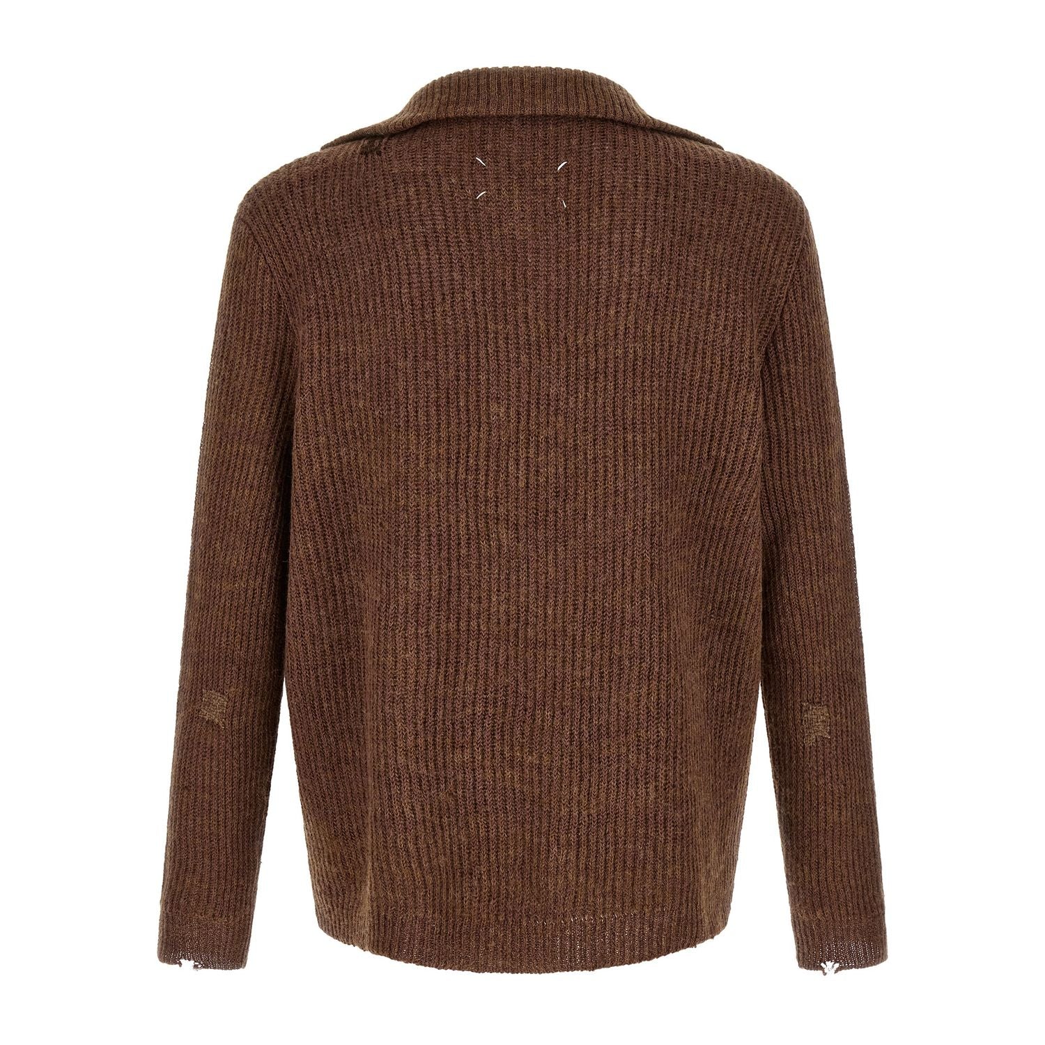 Maison Margiela Brown Linen Cardigan