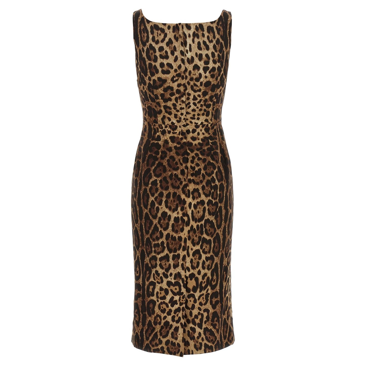 Dolce & Gabbana Brown Silk Midi Dress