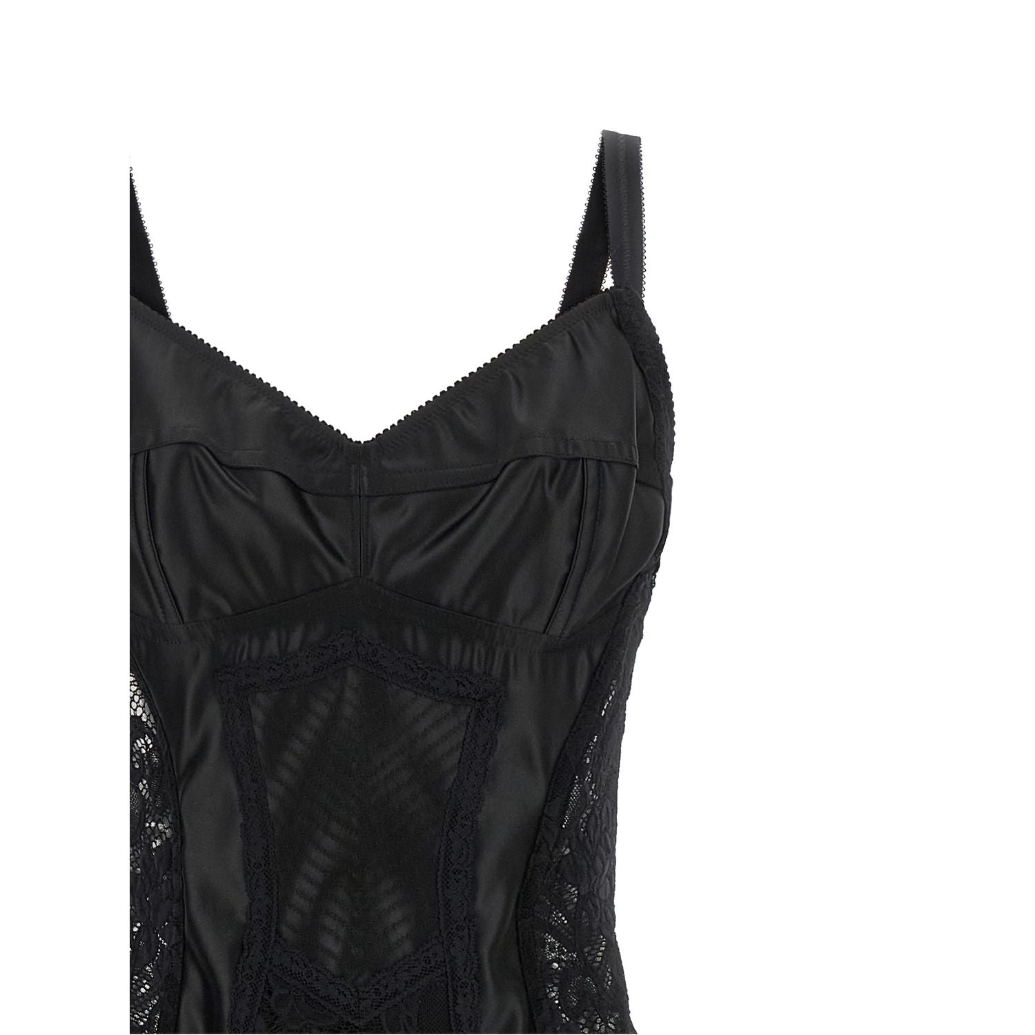 Dolce & Gabbana Black Polyamide Midi Dress