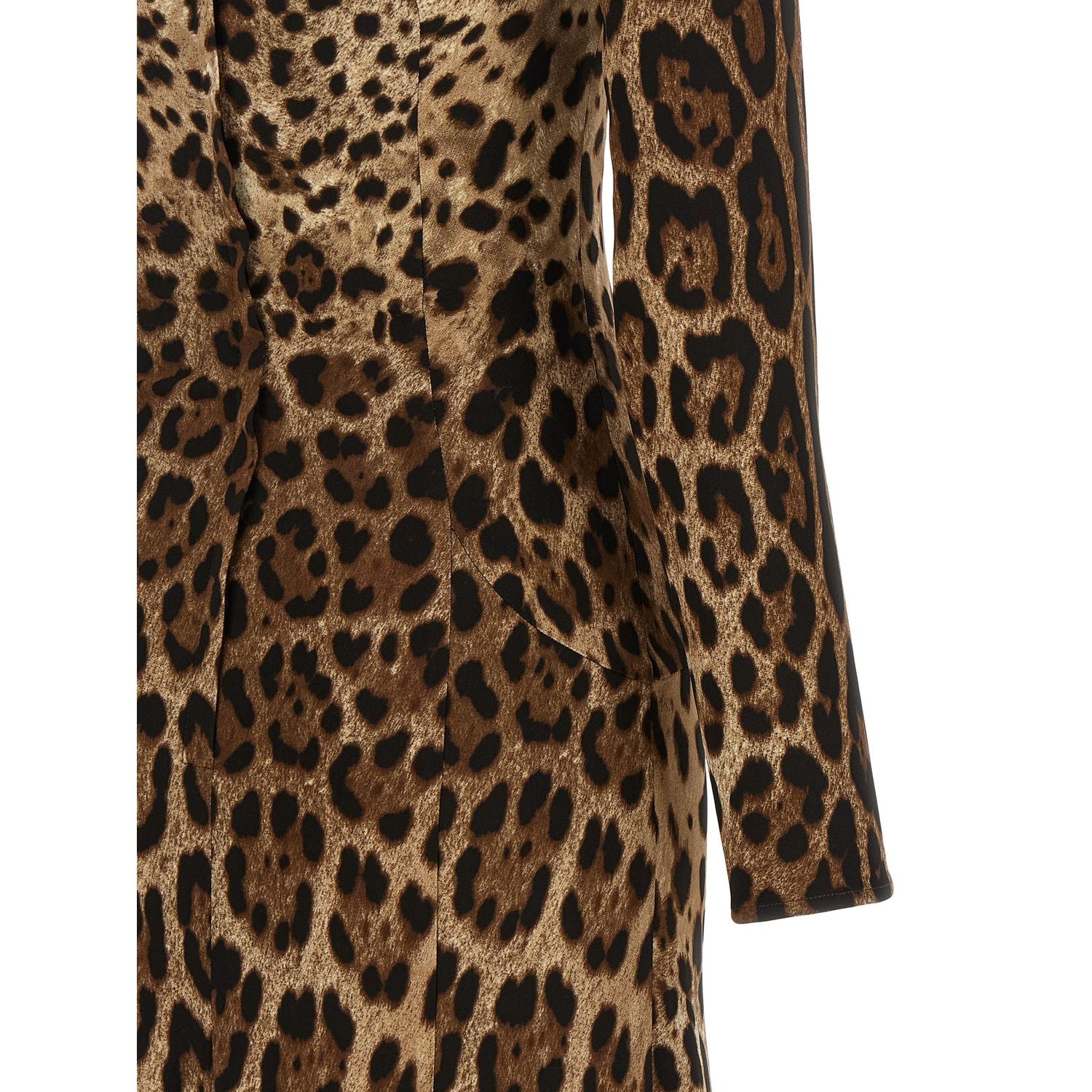 Dolce & Gabbana Brown Viscose Midi Dress