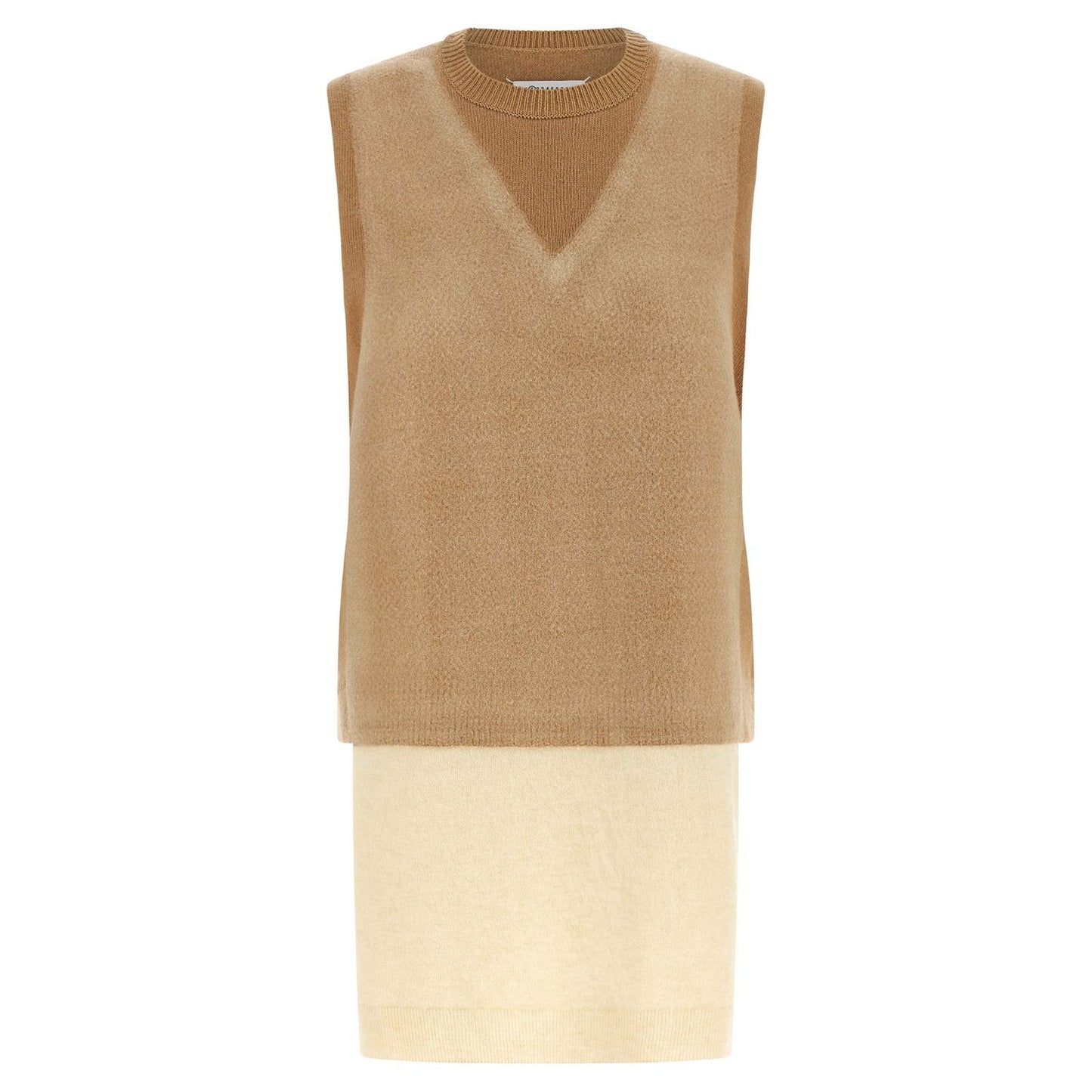 Maison Margiela Beige Virgin Wool Sleeveless Jacket