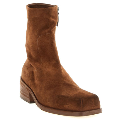 Marsell Brown Calfskin Ankle Boots