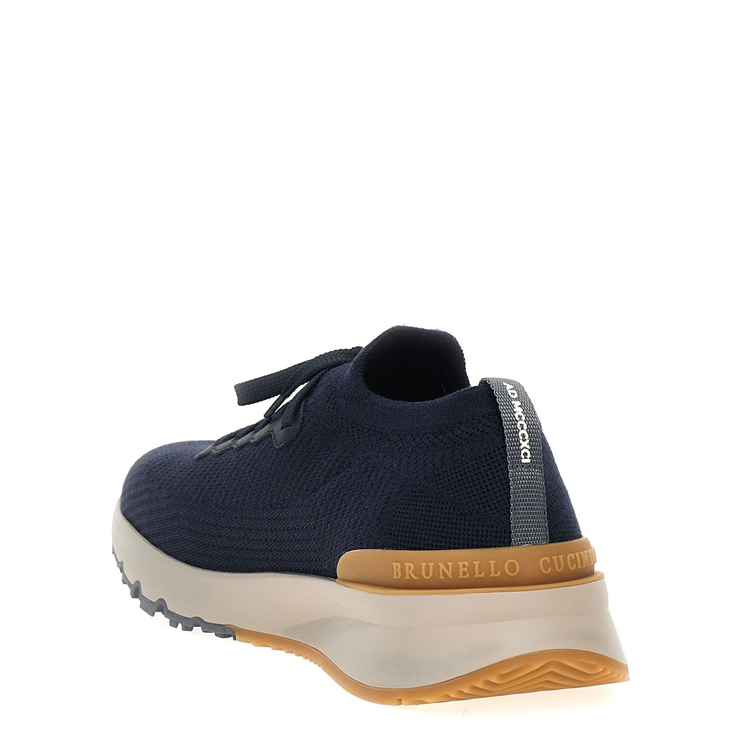 Brunello Cucinelli Blue Wool Athletic Sneakers