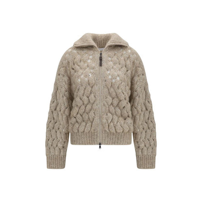 Brunello Cucinelli Beige Mohair Cardigan