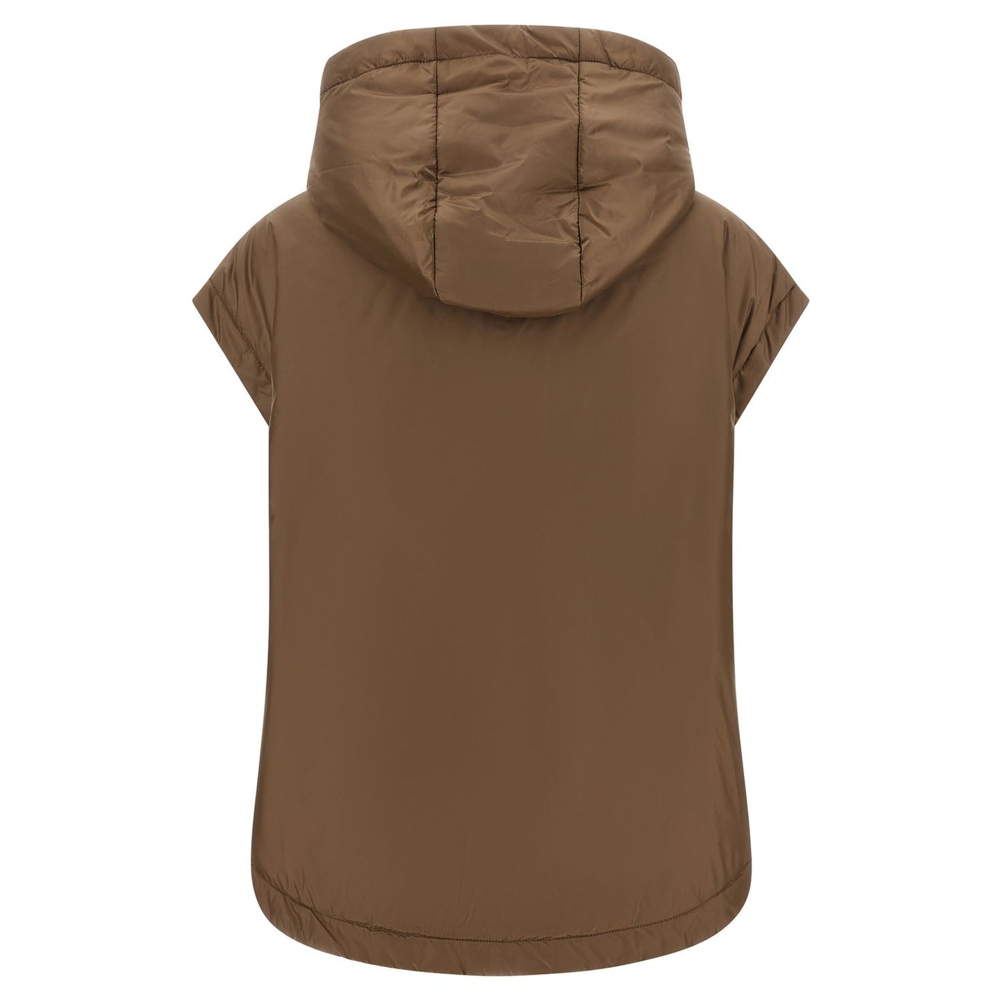 Max Mara Brown Polyester Sleeveless Jacket