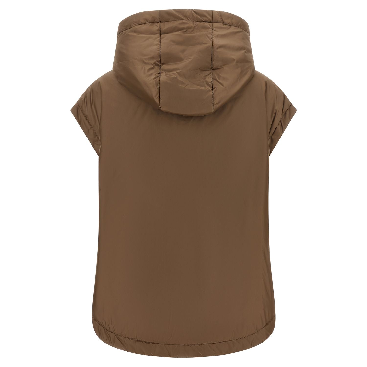 Max Mara Brown Polyester Sleeveless Jacket