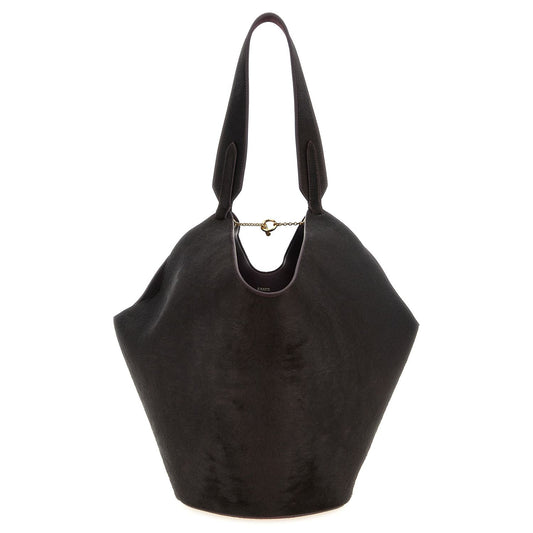 Khaite Bordeaux Calfskin Tote Bag