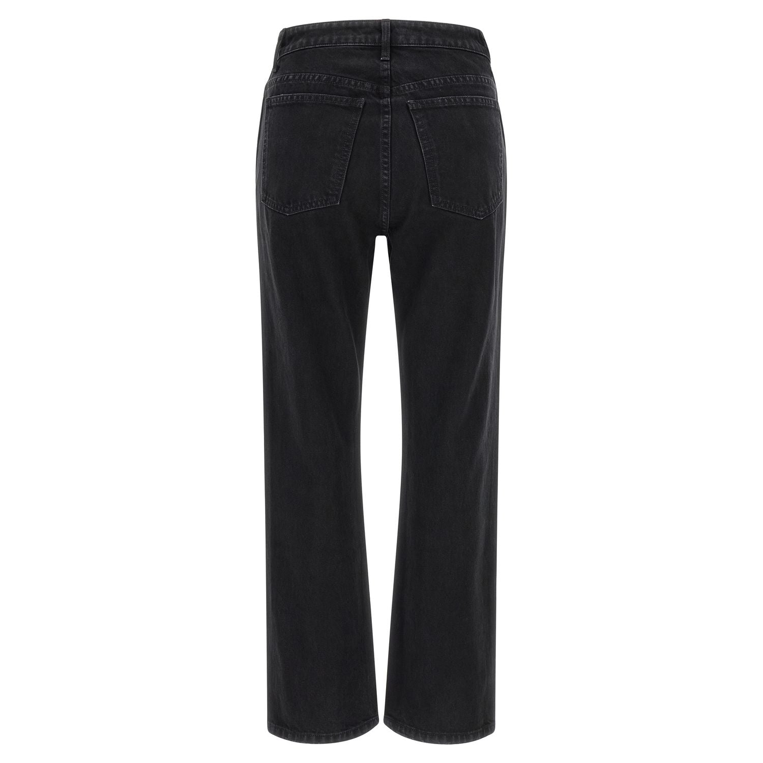Khaite Black Cotton Flared Jeans