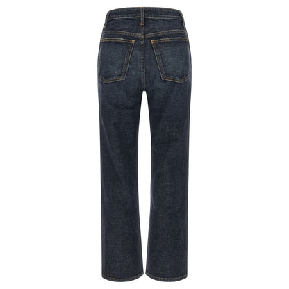 Khaite Blue Cotton Flared Jeans