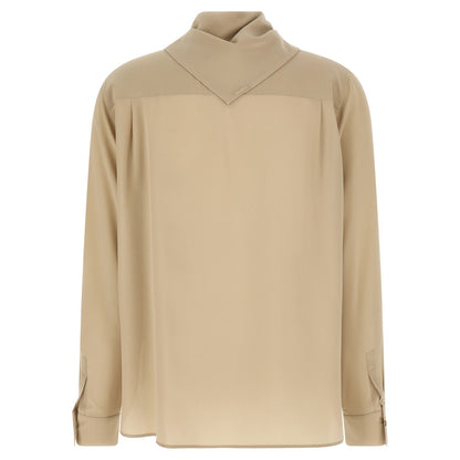 Max Mara Beige Silk Blouse