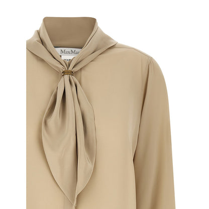 Max Mara Beige Silk Blouse