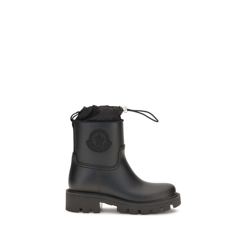 Moncler Black Pvc Rain Boots