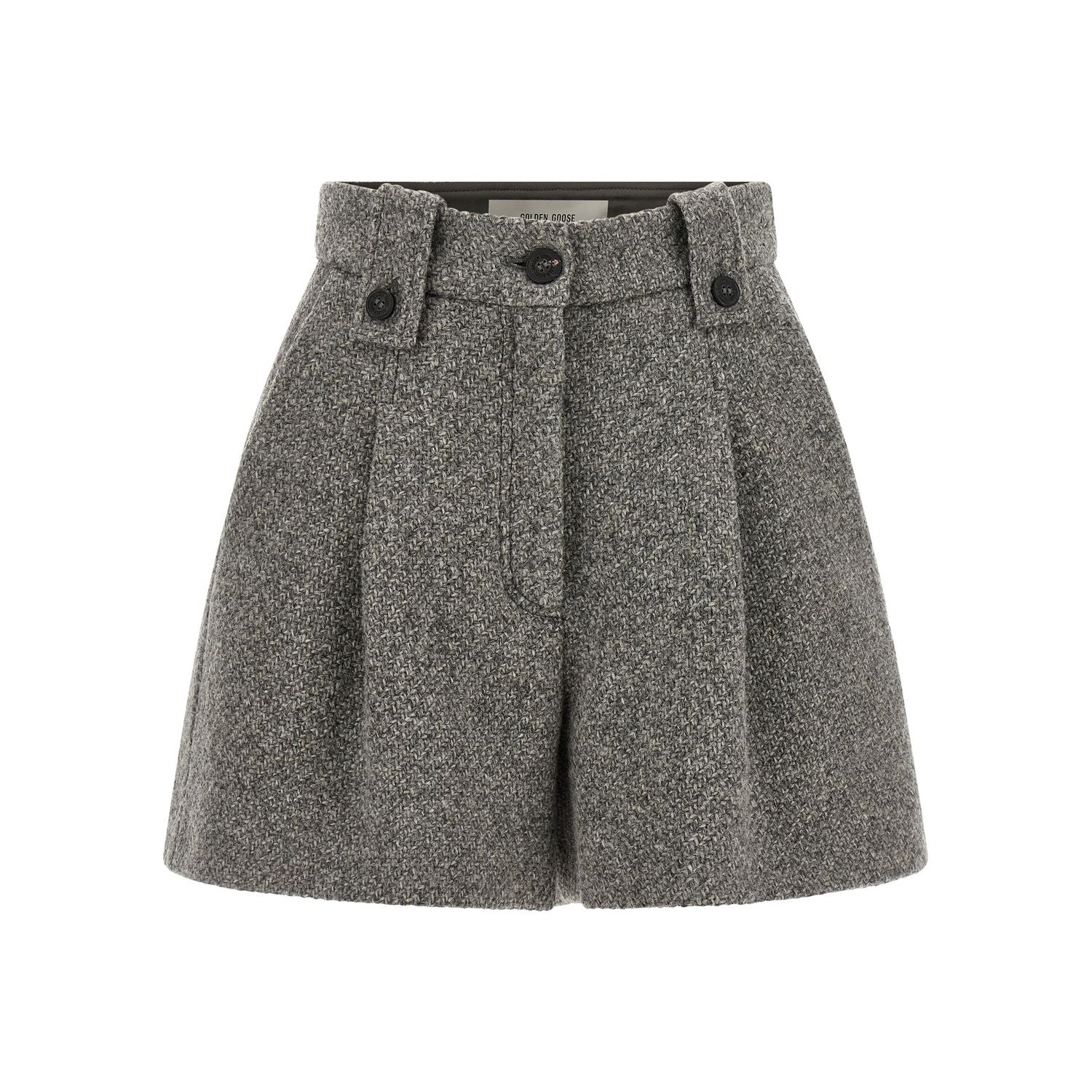 Golden Goose Gray Virgin Wool Bermuda Shorts
