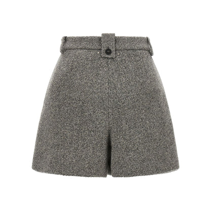 Golden Goose Gray Virgin Wool Bermuda Shorts