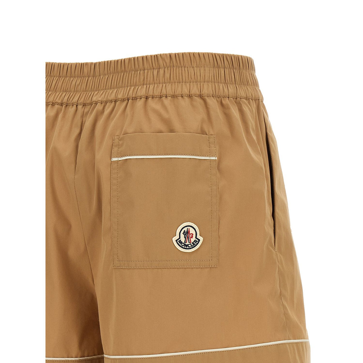 Moncler Beige Nylon Bermuda Shorts