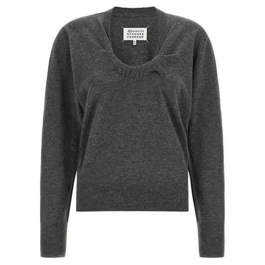 Maison Margiela Gray Virgin Wool Cardigan