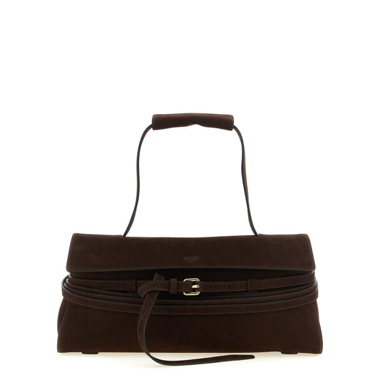 Moschino Brown Calfskin Shoulder Bag