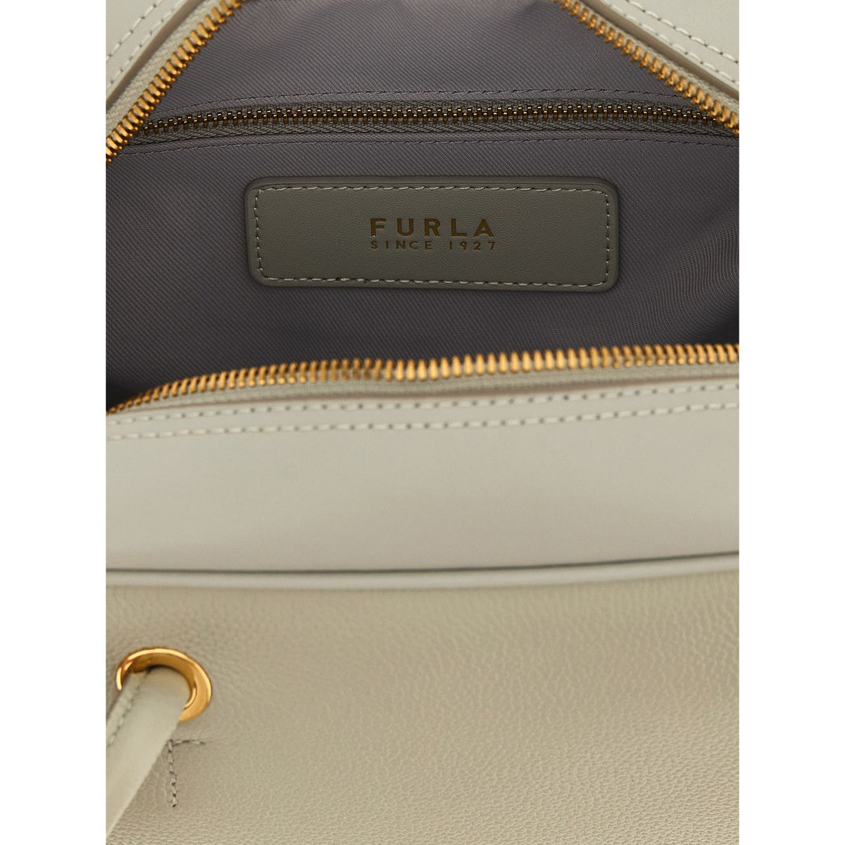 Furla Gray Calfskin Handbag