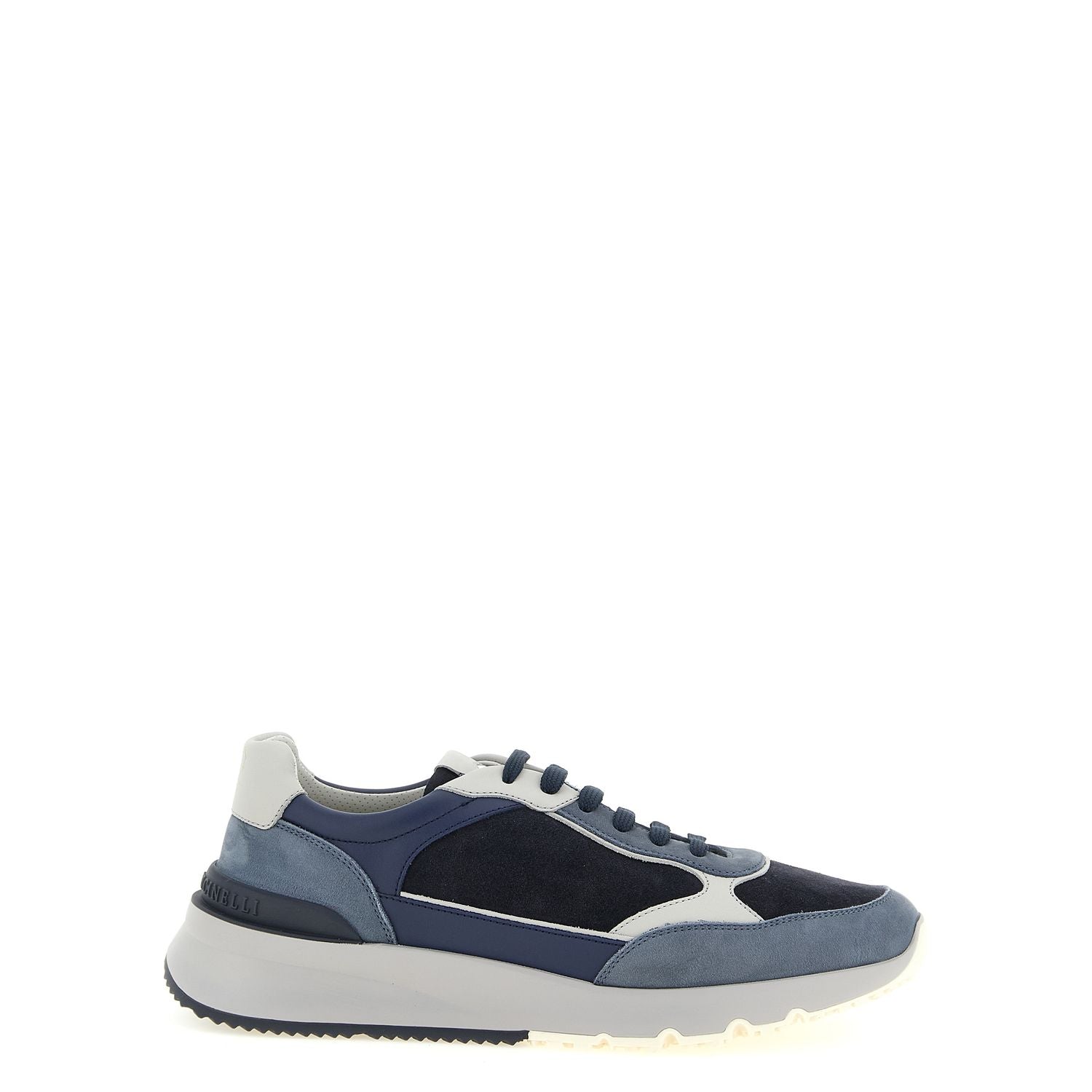 Brunello Cucinelli Blue Calfskin Athletic Sneakers