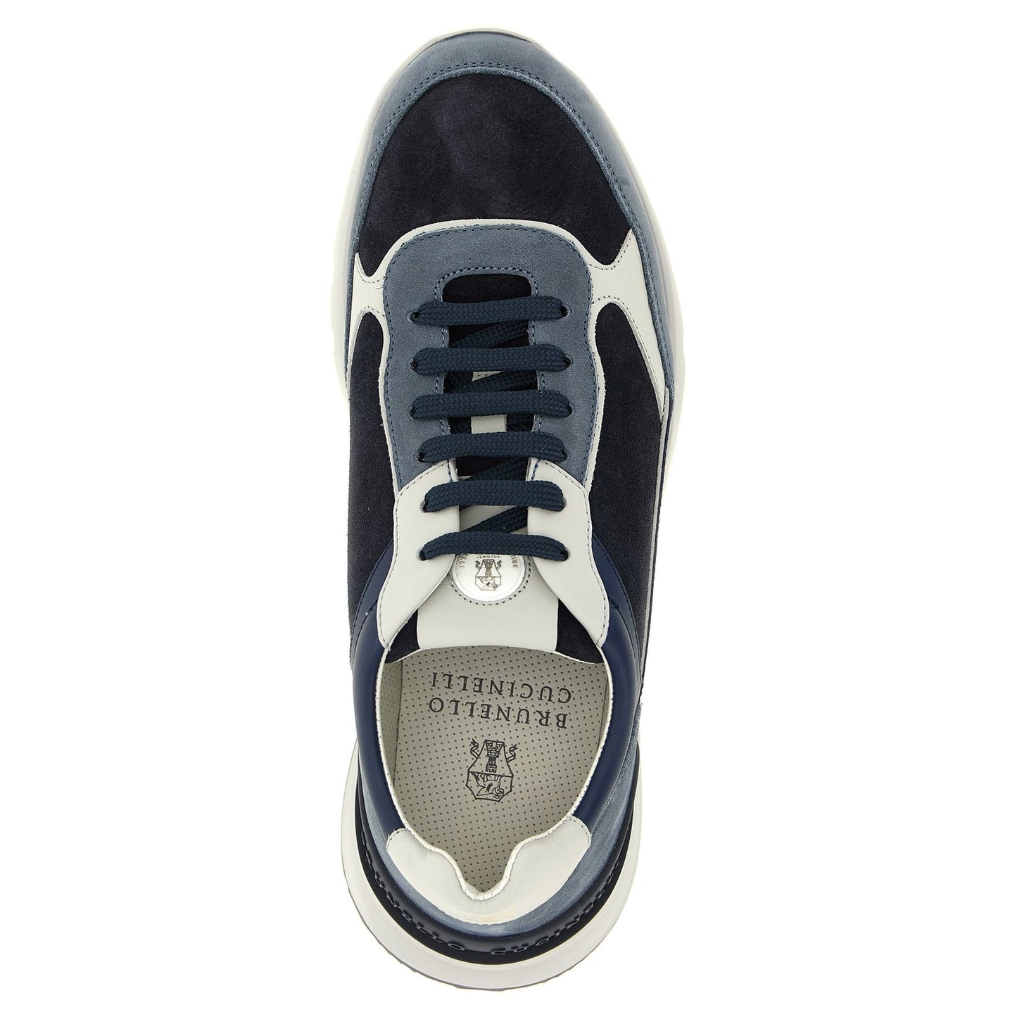 Brunello Cucinelli Blue Calfskin Athletic Sneakers