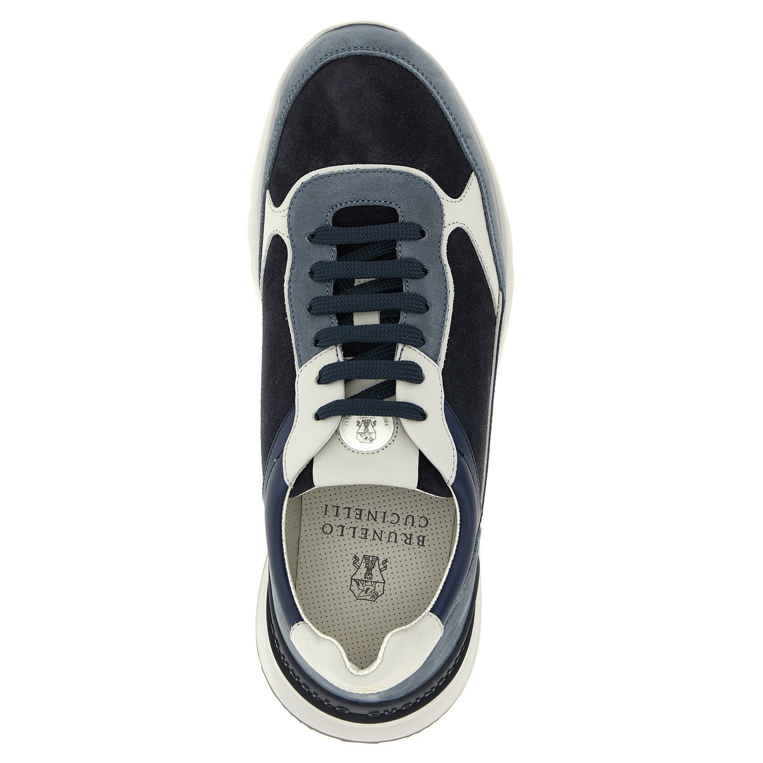 Brunello Cucinelli Blue Calfskin Athletic Sneakers