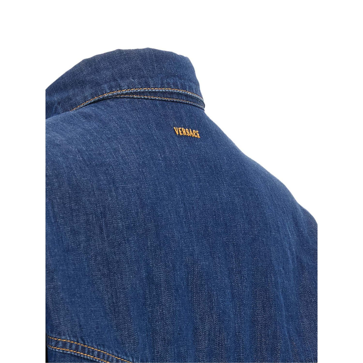 Versace Blue Cotton Blouse
