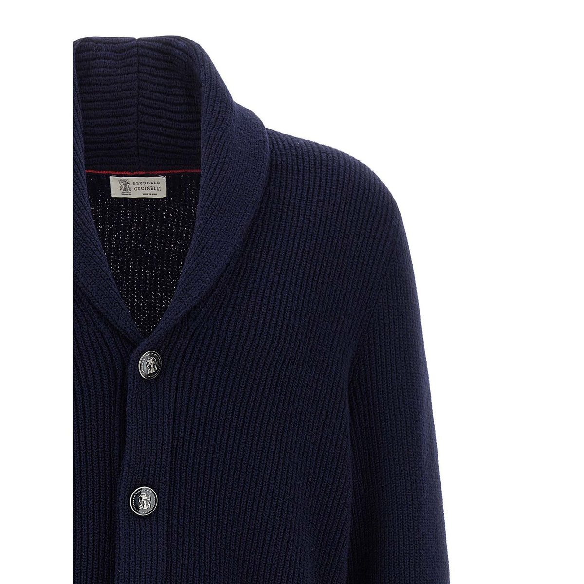 Brunello Cucinelli Blue Cotton Cardigan