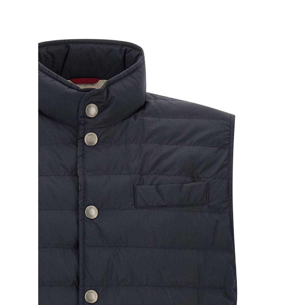 Brunello Cucinelli Blue Polyester Sleeveless Jacket