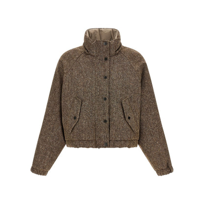 Brunello Cucinelli Brown Virgin Wool Full-Length Jacket