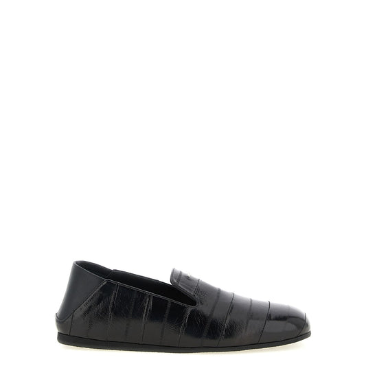 Giuseppe Zanotti Black Leather Slip-On Loafers
