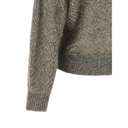 Brunello Cucinelli Gray Polyamide Cardigan