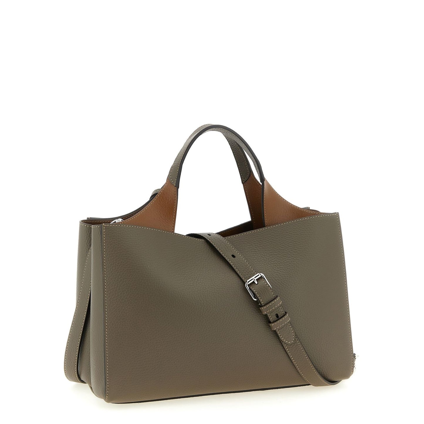 Tod's Gray Calfskin Handbag