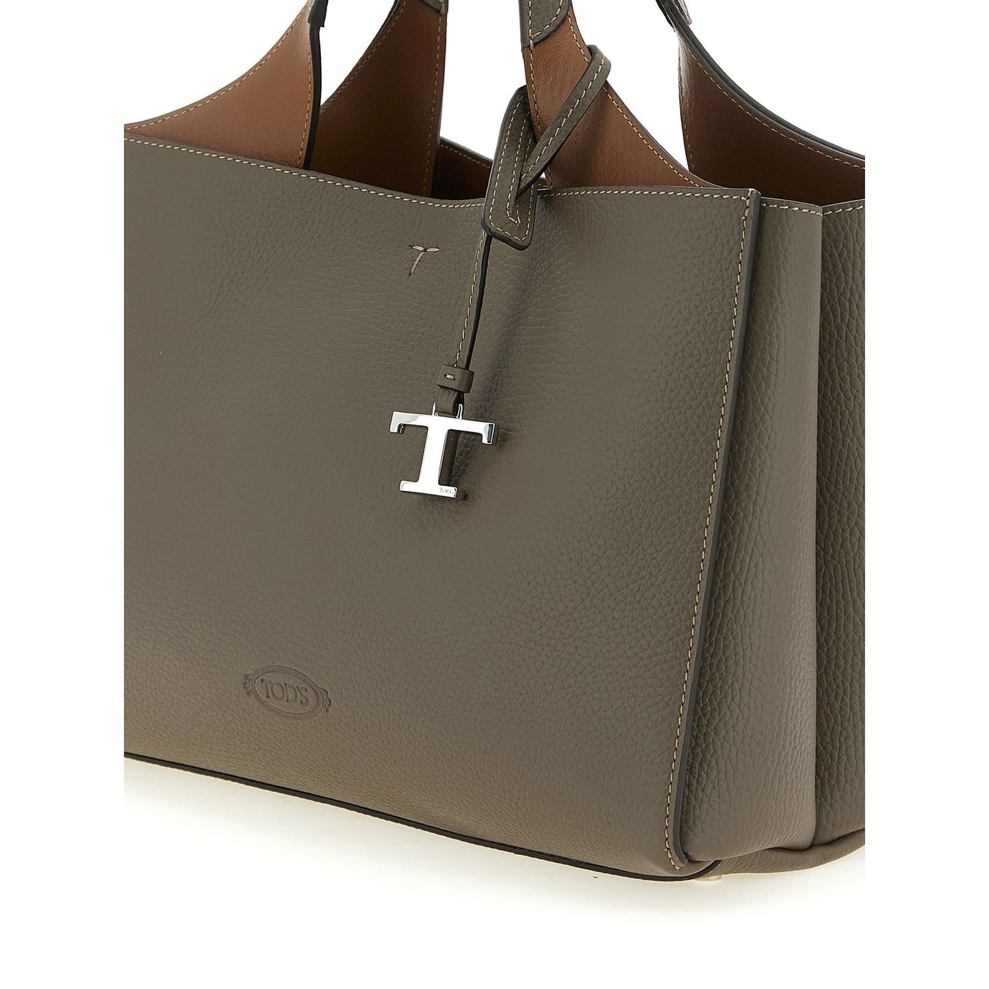 Tod's Gray Calfskin Handbag