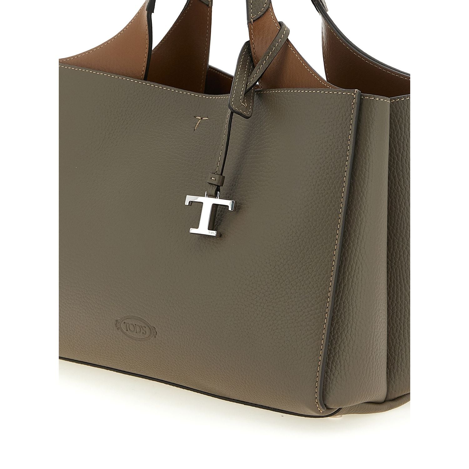 Tod's Gray Calfskin Handbag