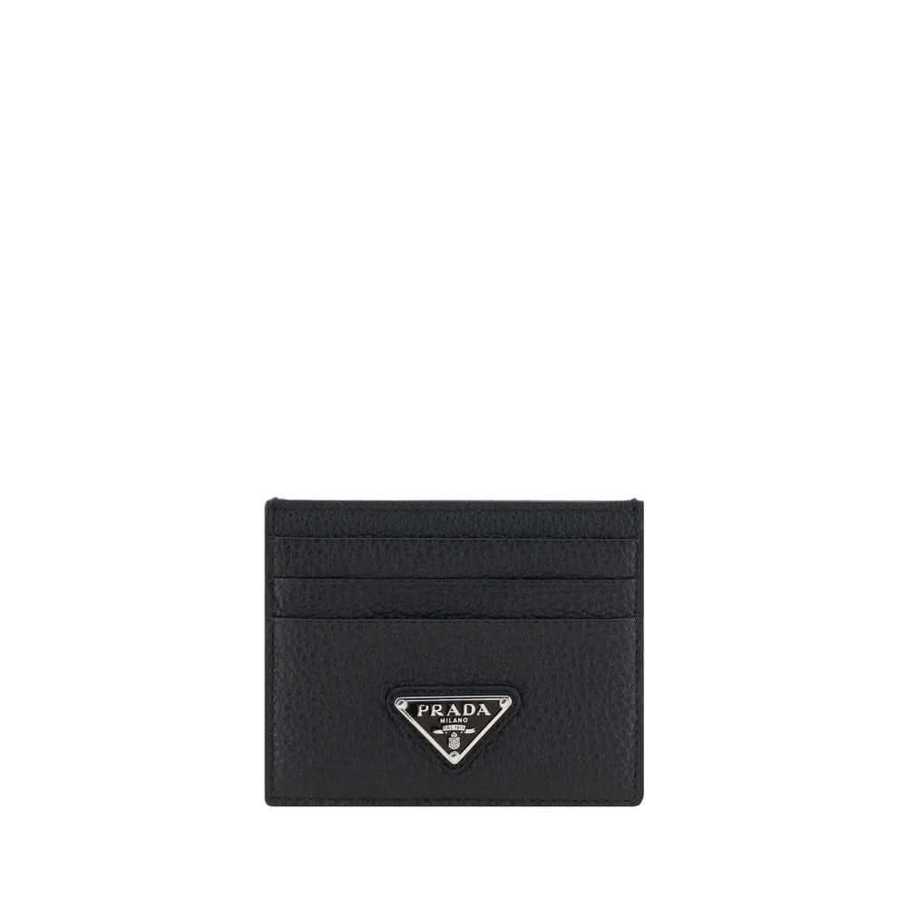 Prada Black Calf Leather Bos Taurus Wallet