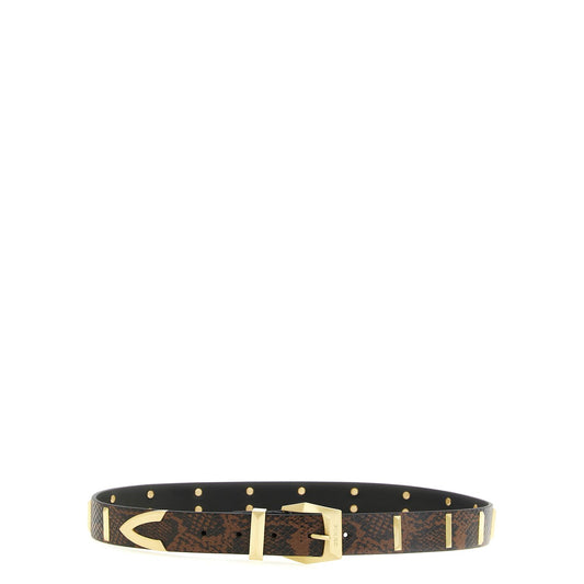 PINKO Gray Calfskin Regular Belt