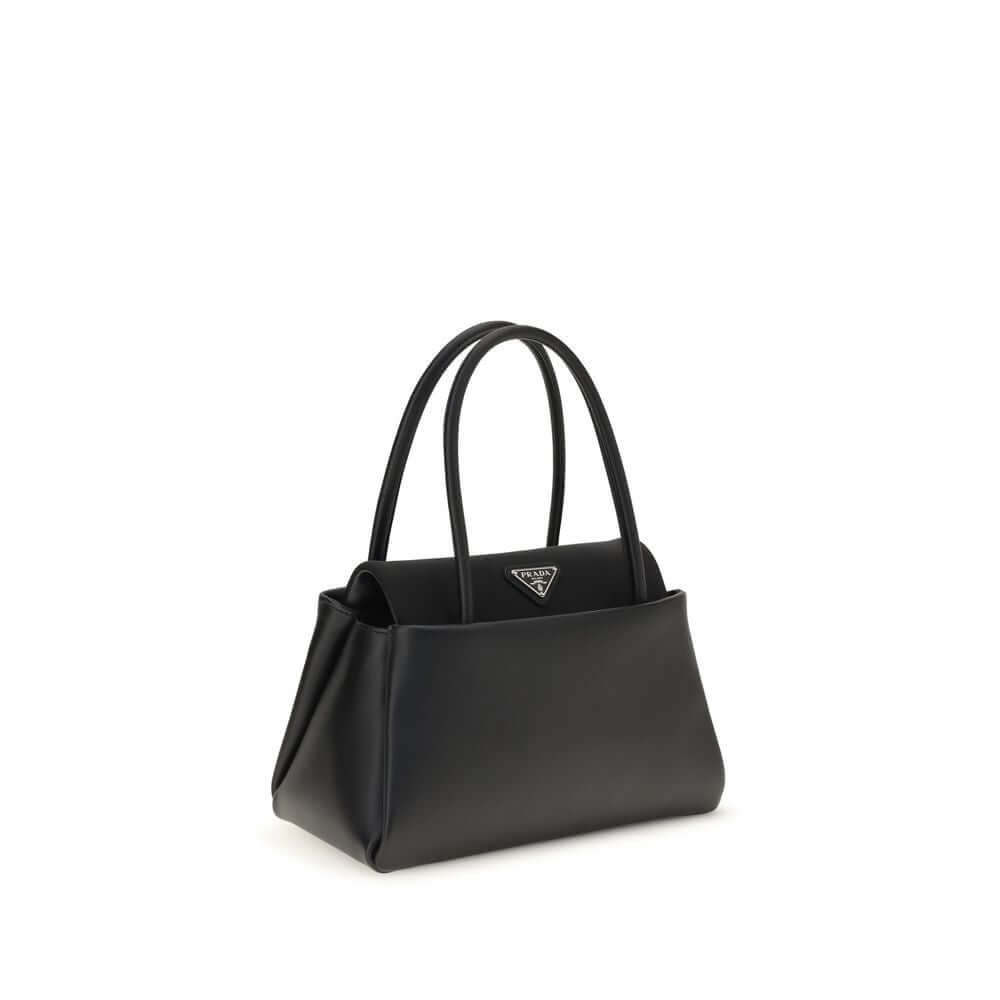 Prada Black Calf Leather Bos Taurus Handbag
