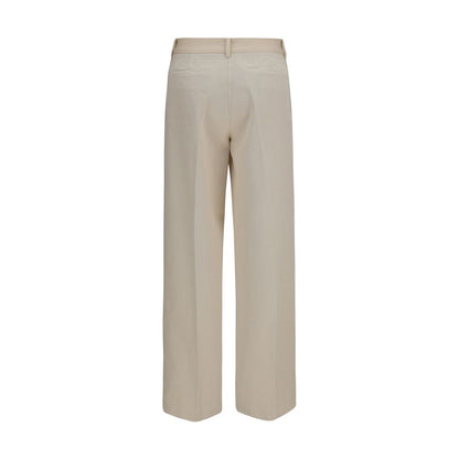 Forte_Forte Beige Cotton Chino Pants