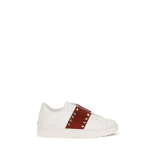 Valentino Garavani White Calf Leather Bos Taurus Low Top Sneakers
