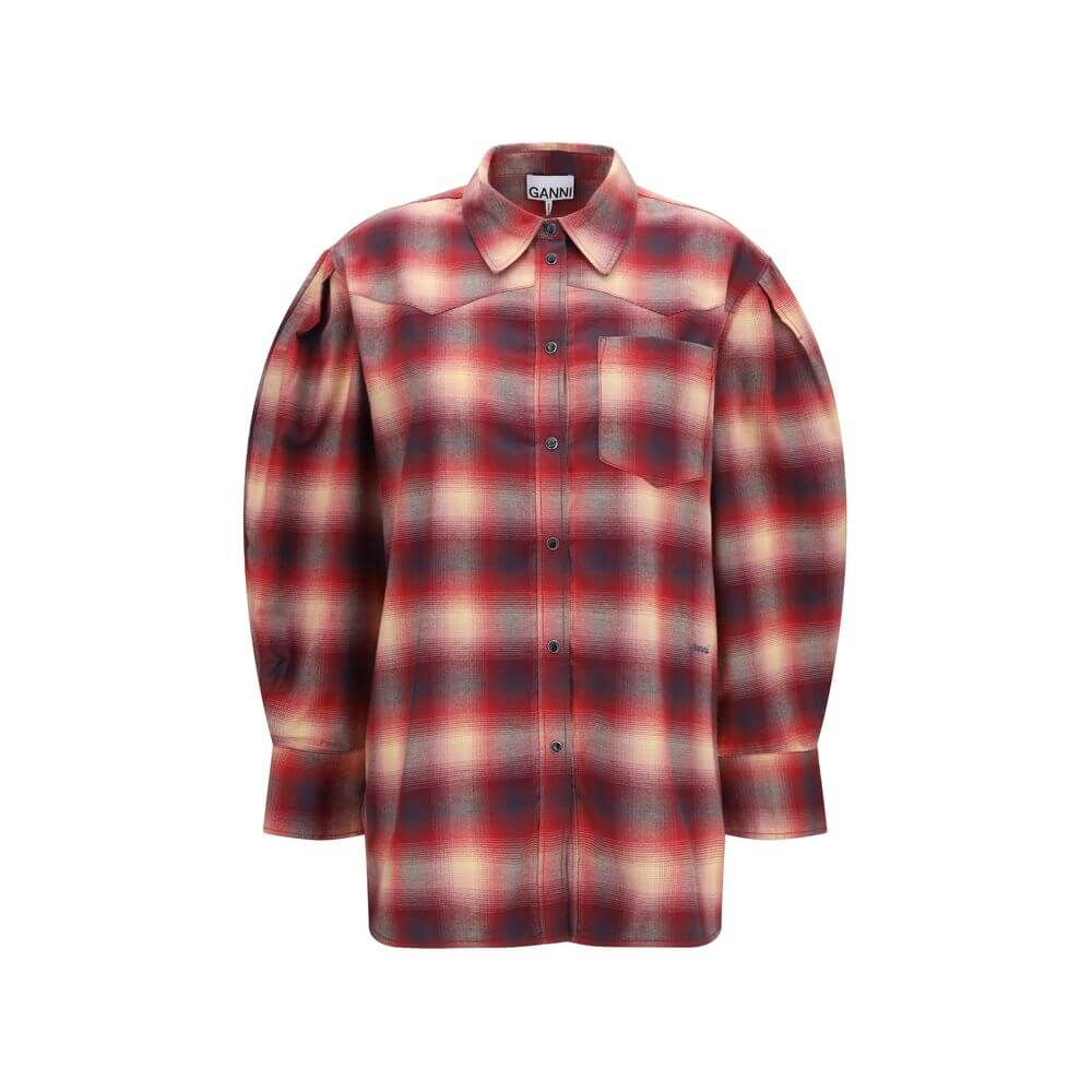 Ganni Multicolor Cotton Pattern Shirt