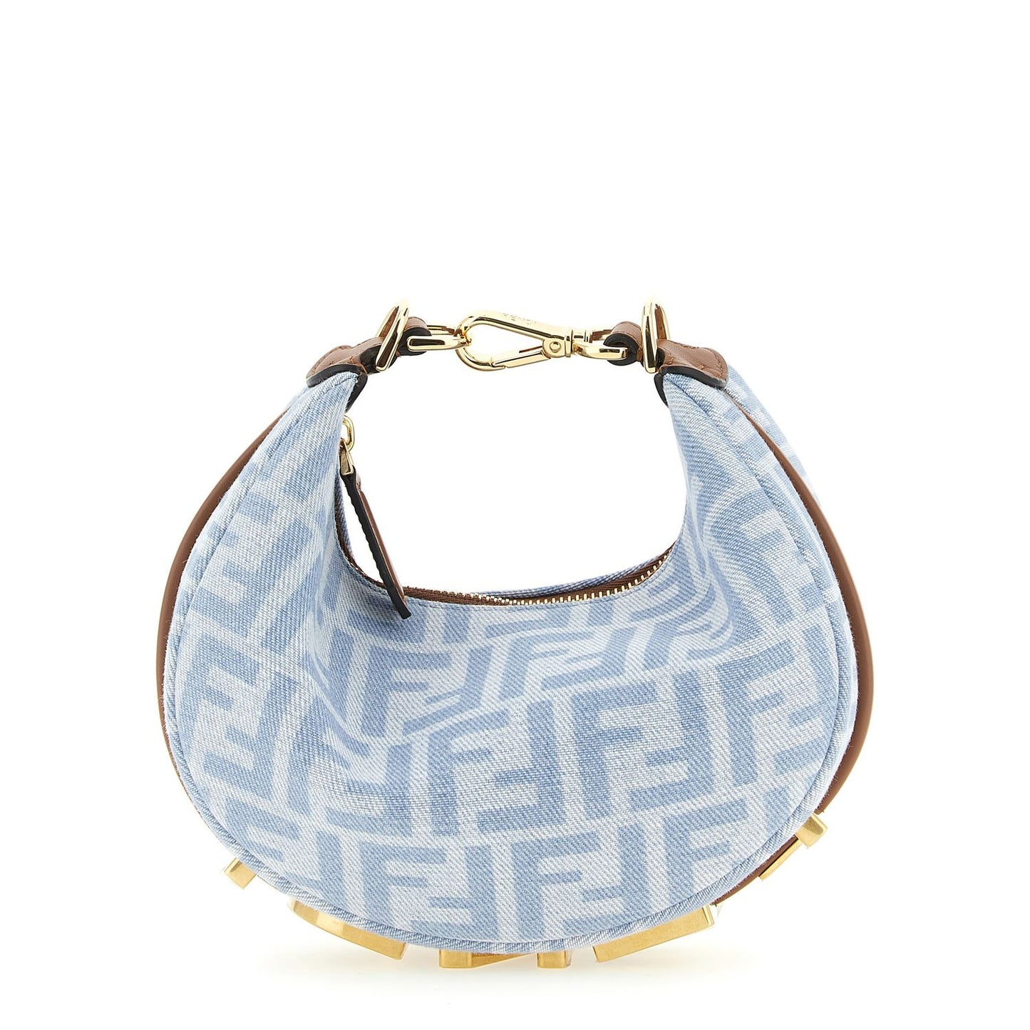 Fendi Blue Cotton Handbag